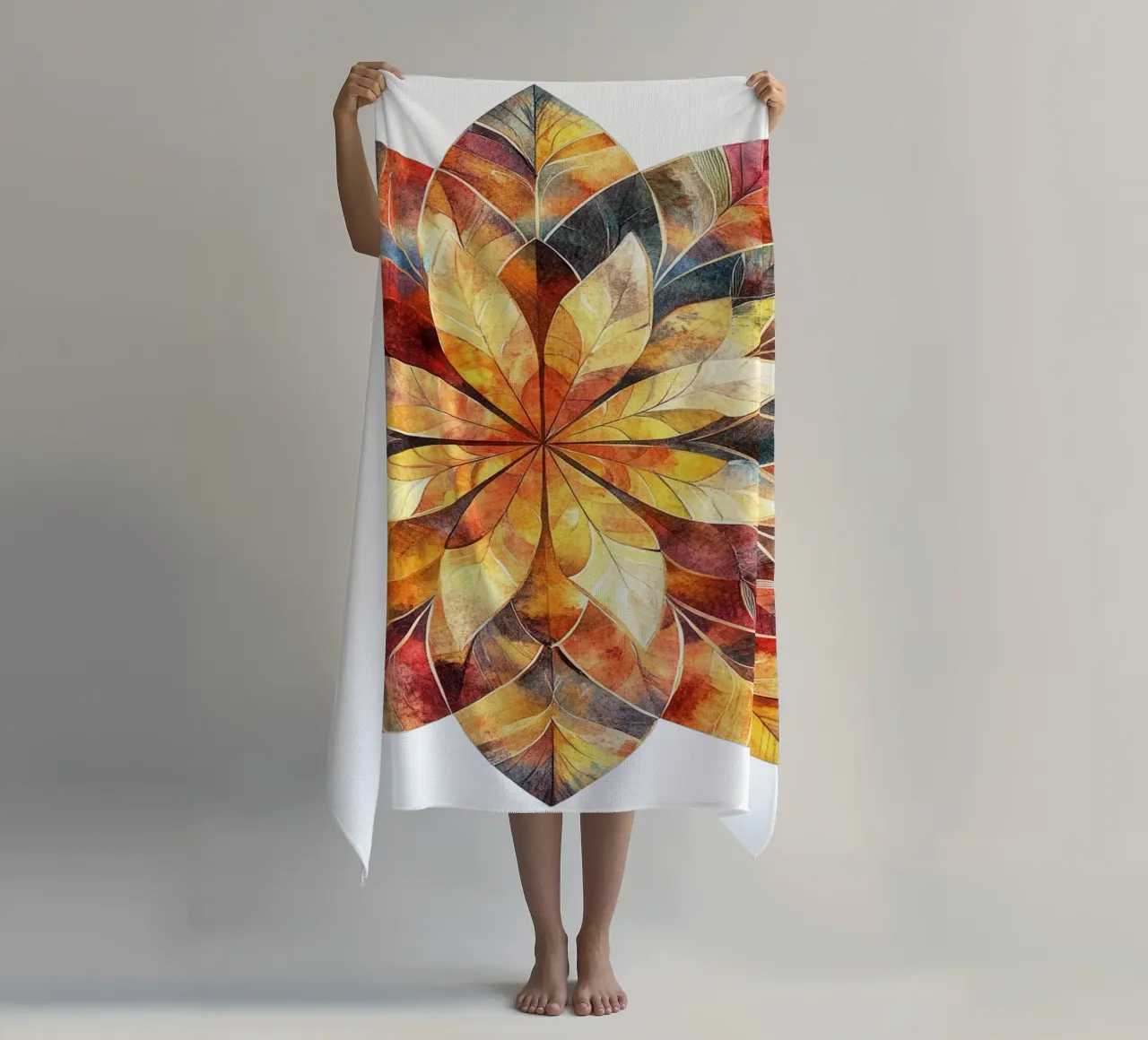 Mandala autunnale telo mare da Spiritual Touch