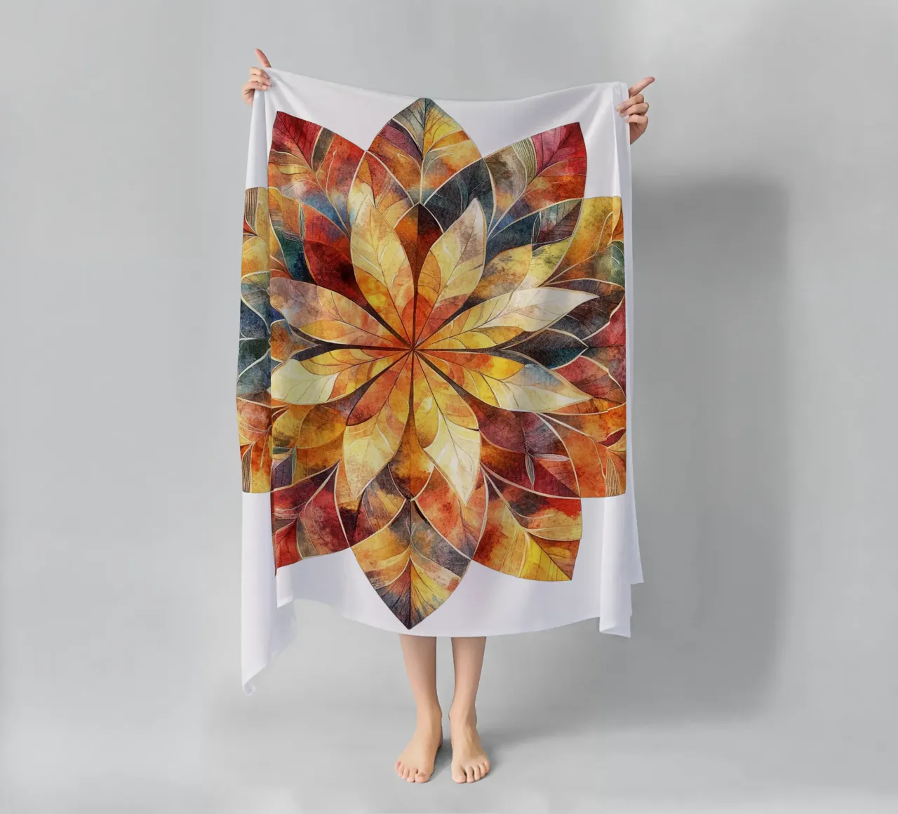 Mandala autunnale telo mare da Spiritual Touch