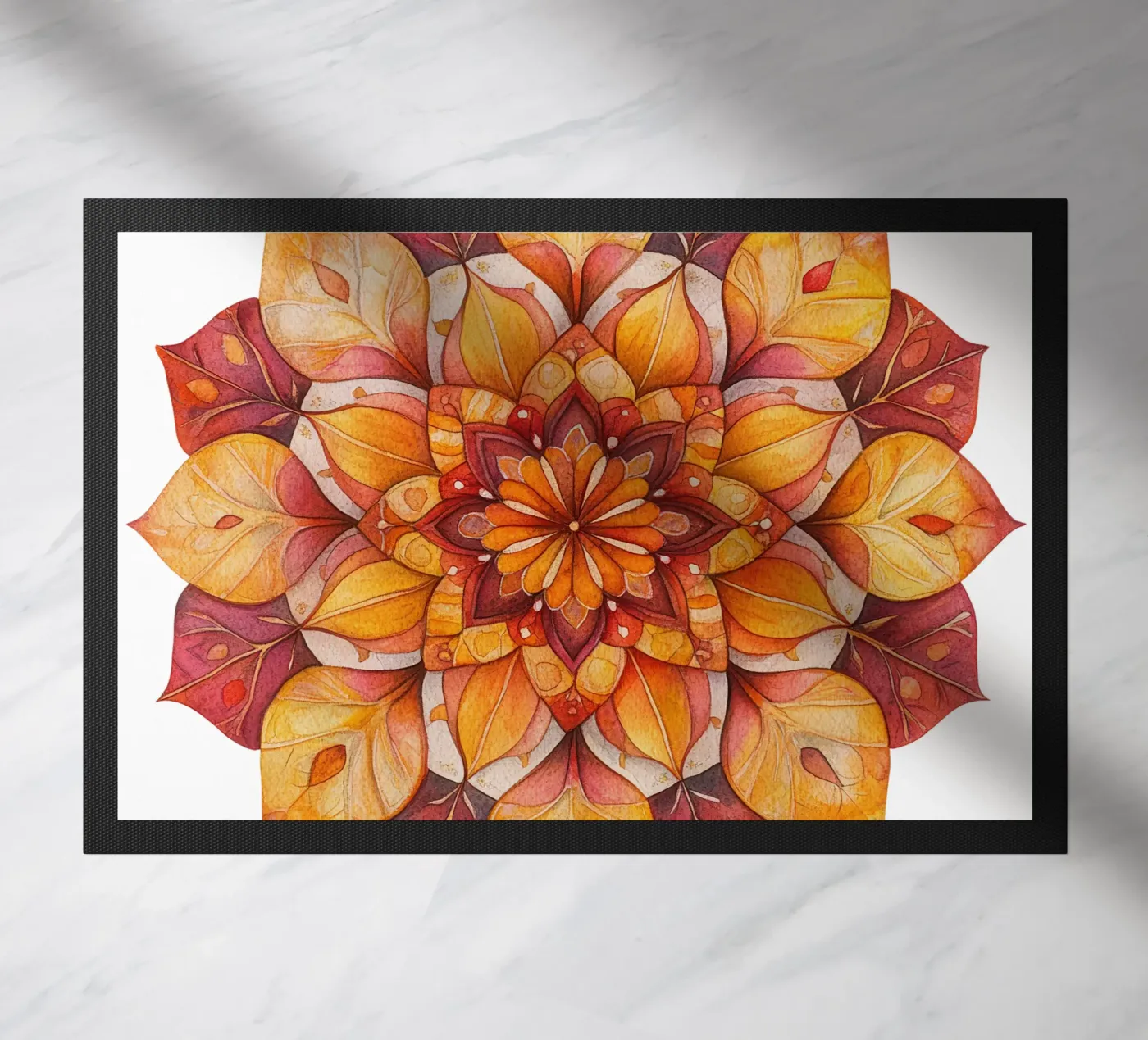 Herbst-Mandala Fußmatte von Spiritual Touch