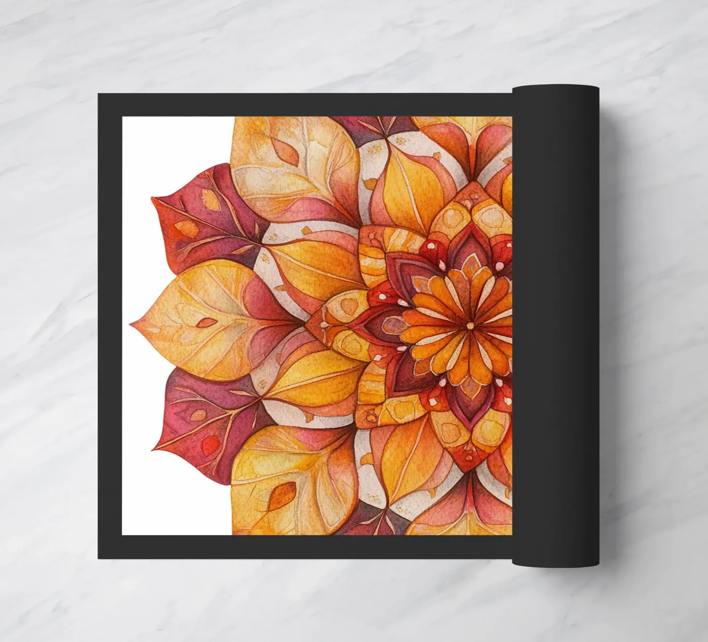 Herbst-Mandala Fußmatte von Spiritual Touch