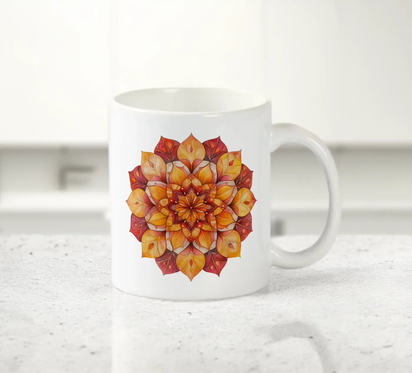 Fall Mandala ceramic mug by Spiritual Touch