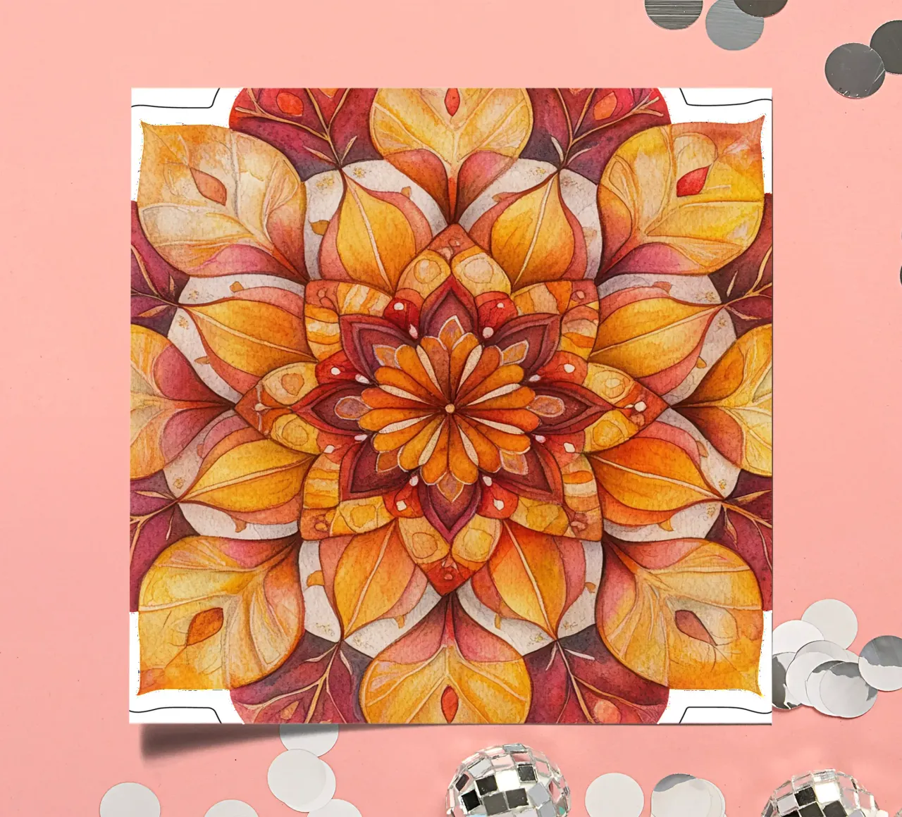 Fall Mandala sticker sheet by Spiritual Touch