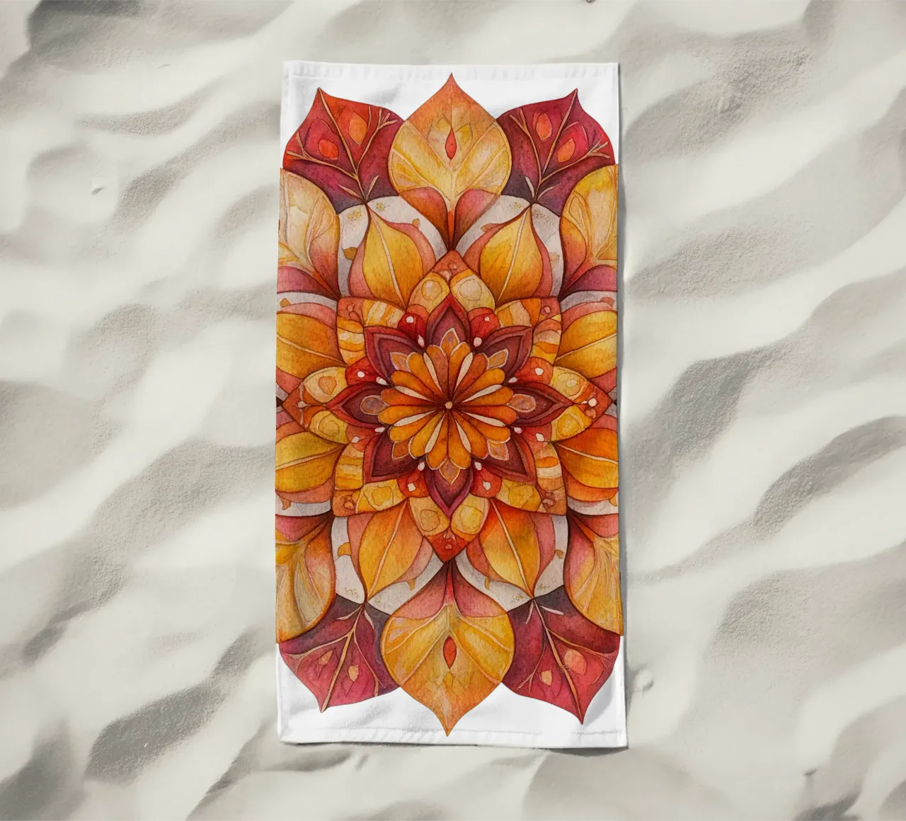 Mandala autunnale telo mare da Spiritual Touch