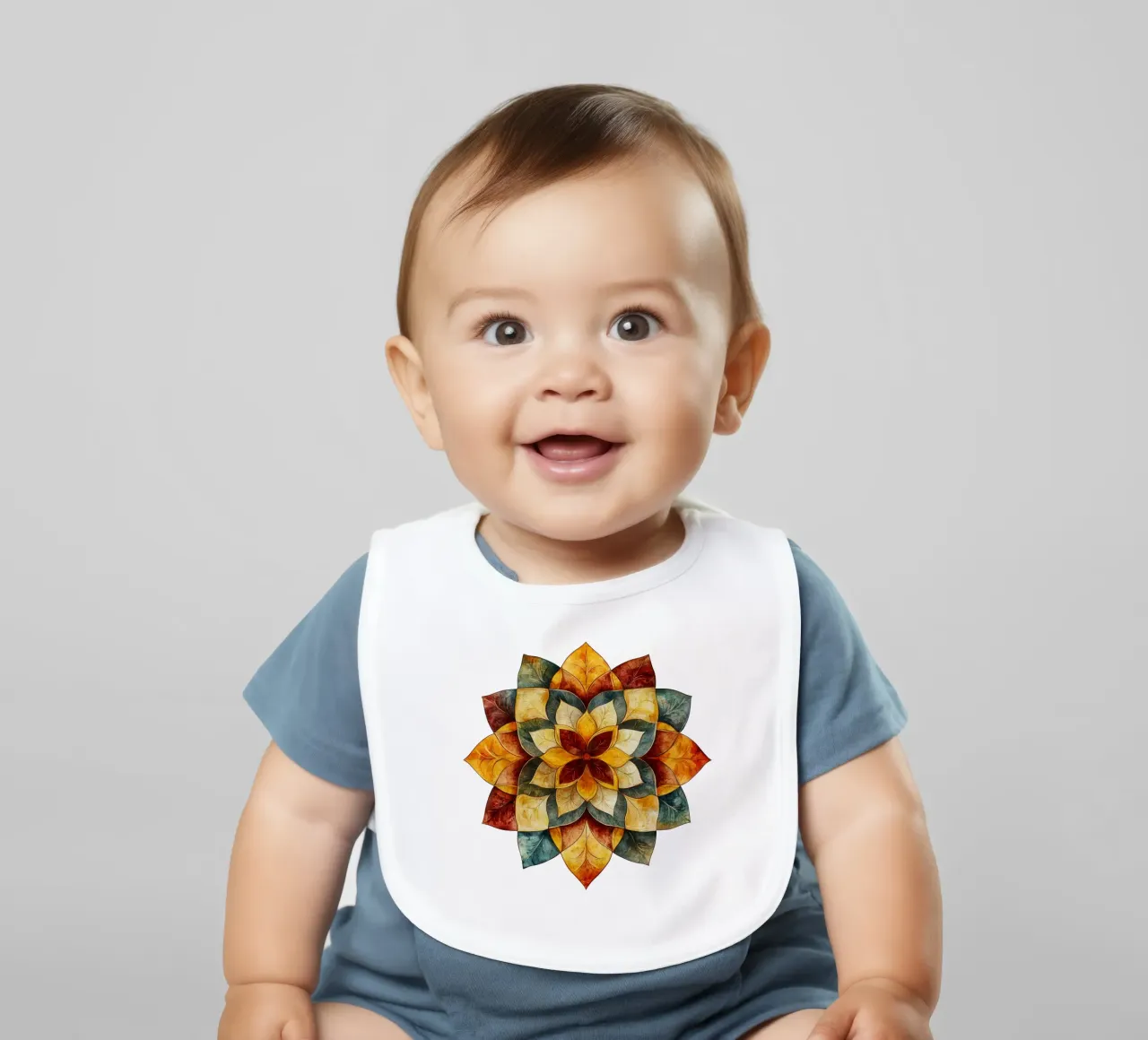Fall Mandala baby bib by Spiritual Touch