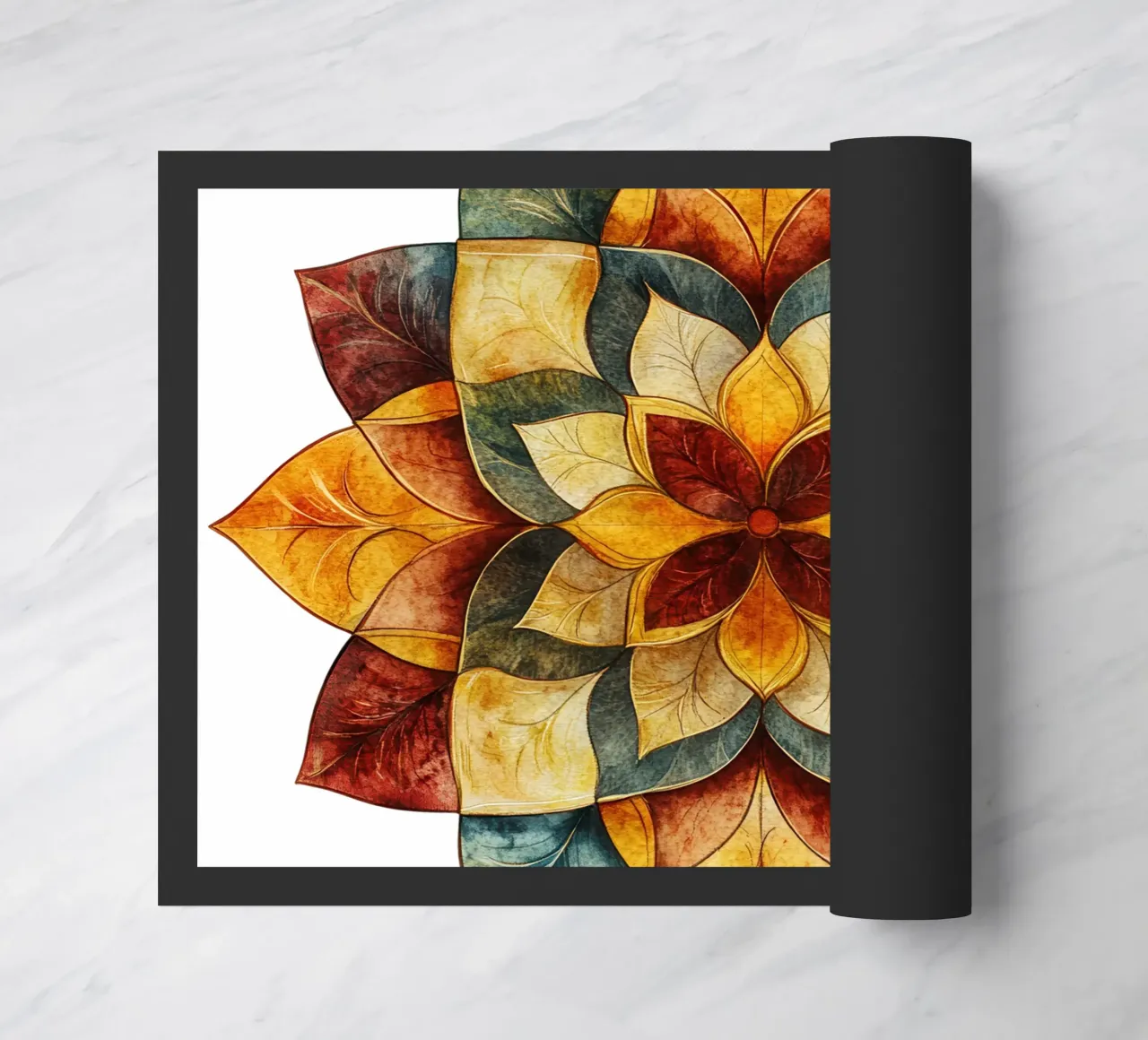 Fall Mandala doormat by Spiritual Touch