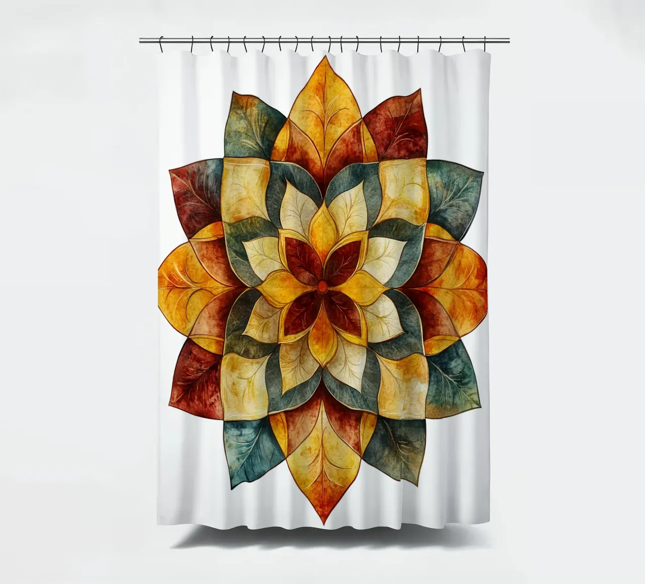 Fall Mandala shower curtain by Spiritual Touch