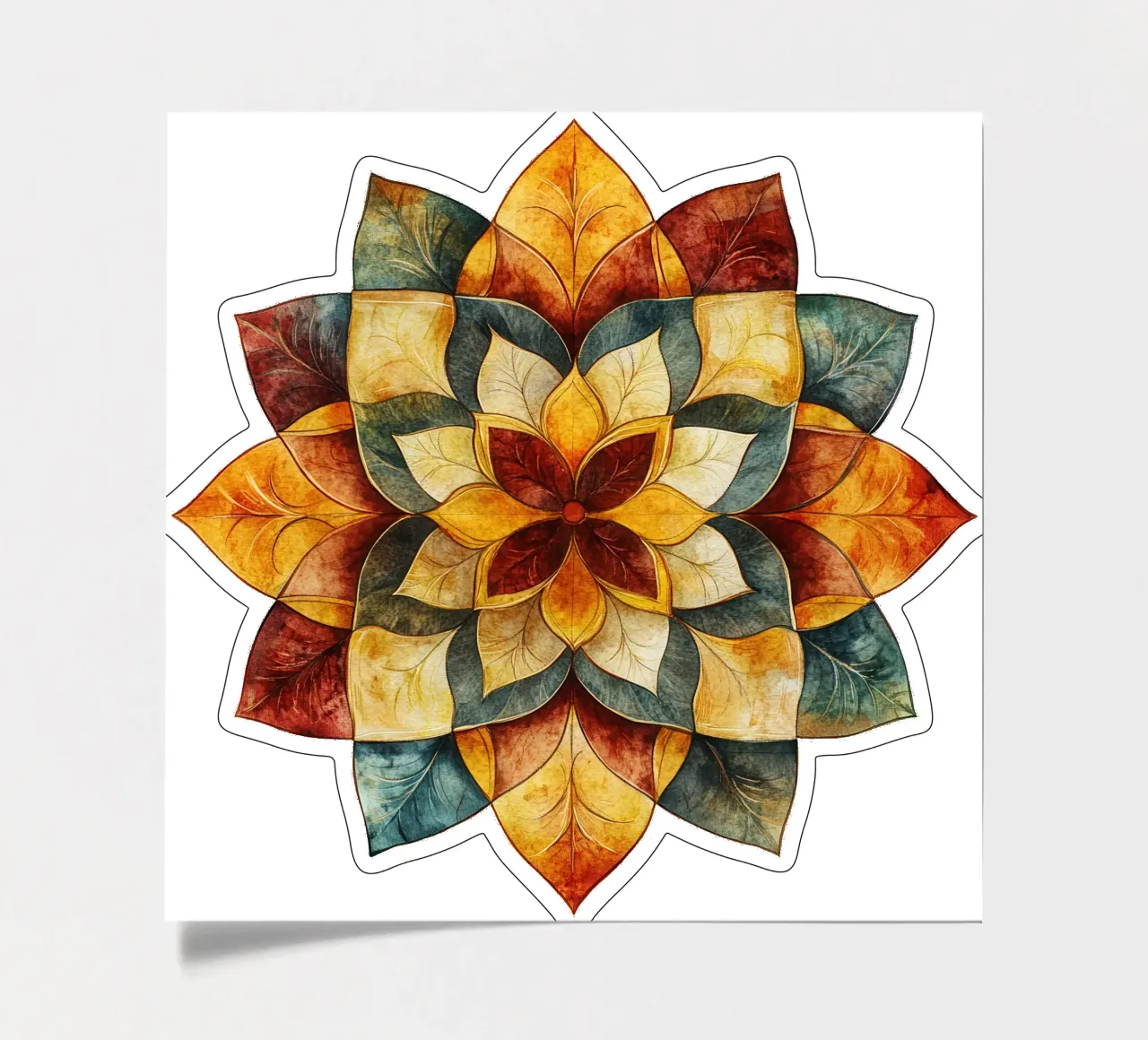 Fall Mandala sticker sheet by Spiritual Touch