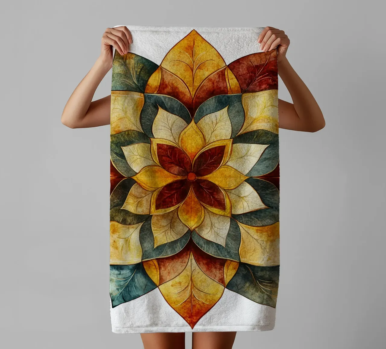 Fall Mandala towel by Spiritual Touch