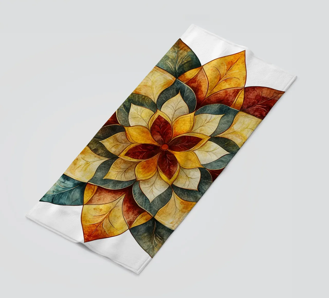 Fall Mandala beach towel by Spiritual Touch