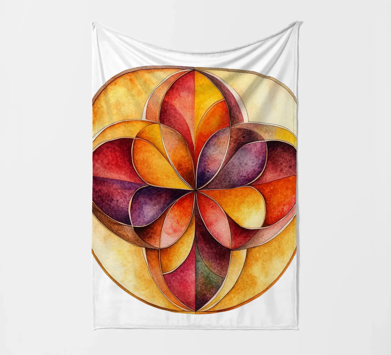 Mandala autunnale coperta in pile da Spiritual Touch