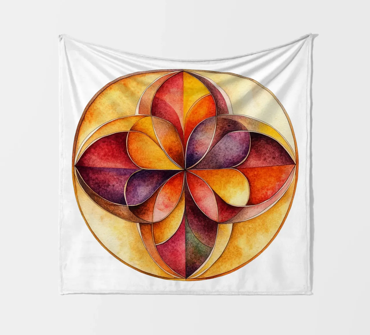 Mandala autunnale coperta in pile da Spiritual Touch