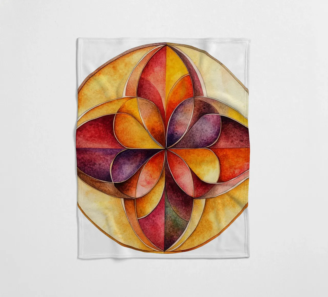 Mandala autunnale coperta in pile da Spiritual Touch