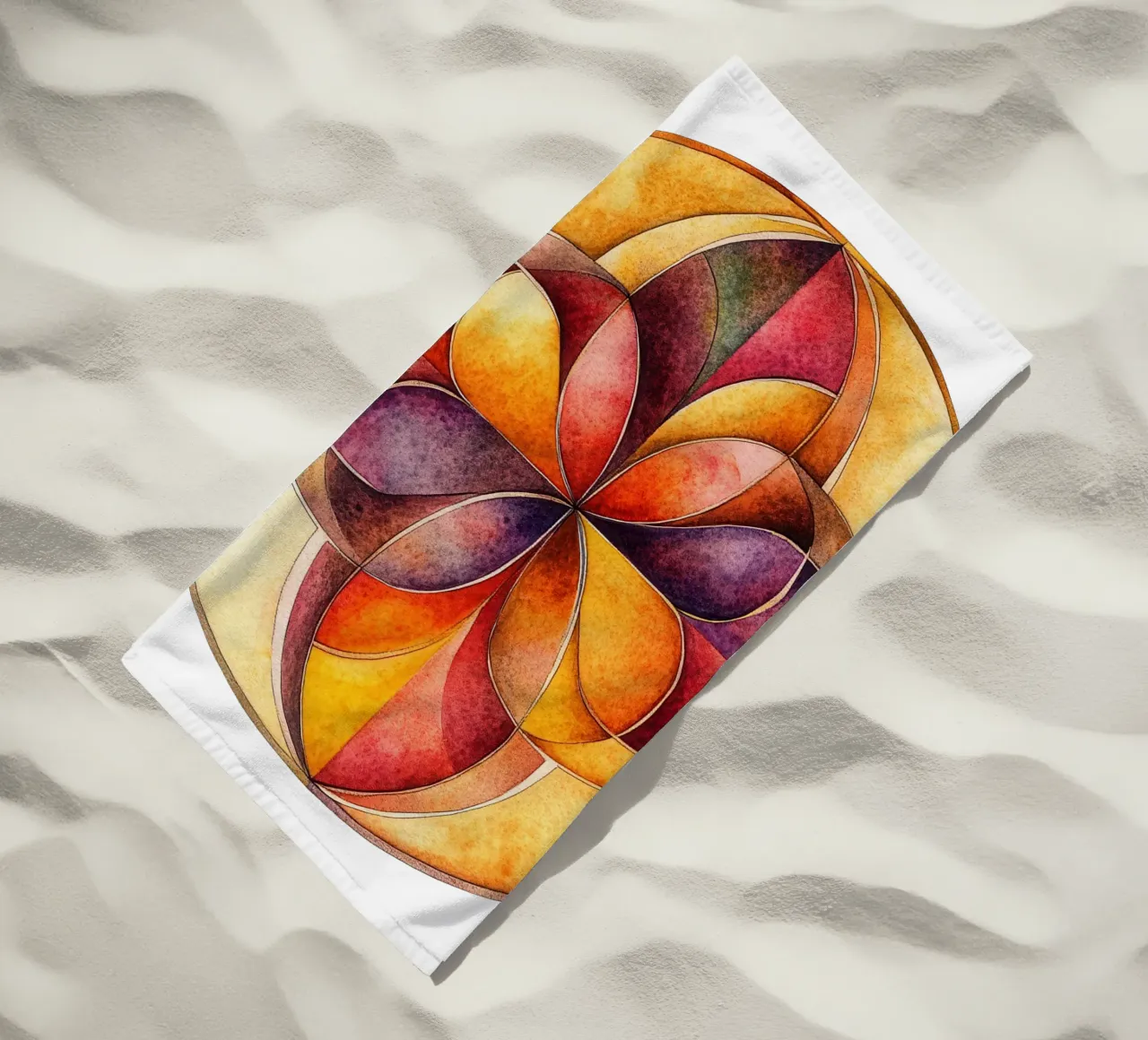 Mandala autunnale telo mare da Spiritual Touch