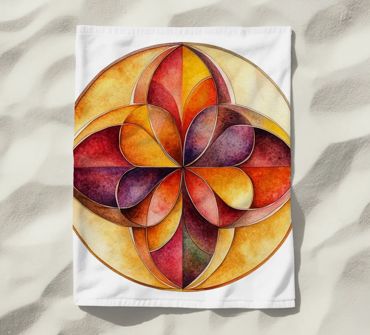 Mandala autunnale telo mare da Spiritual Touch