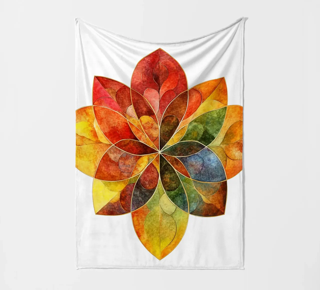Fall Mandala fleece blanket by Spiritual Touch