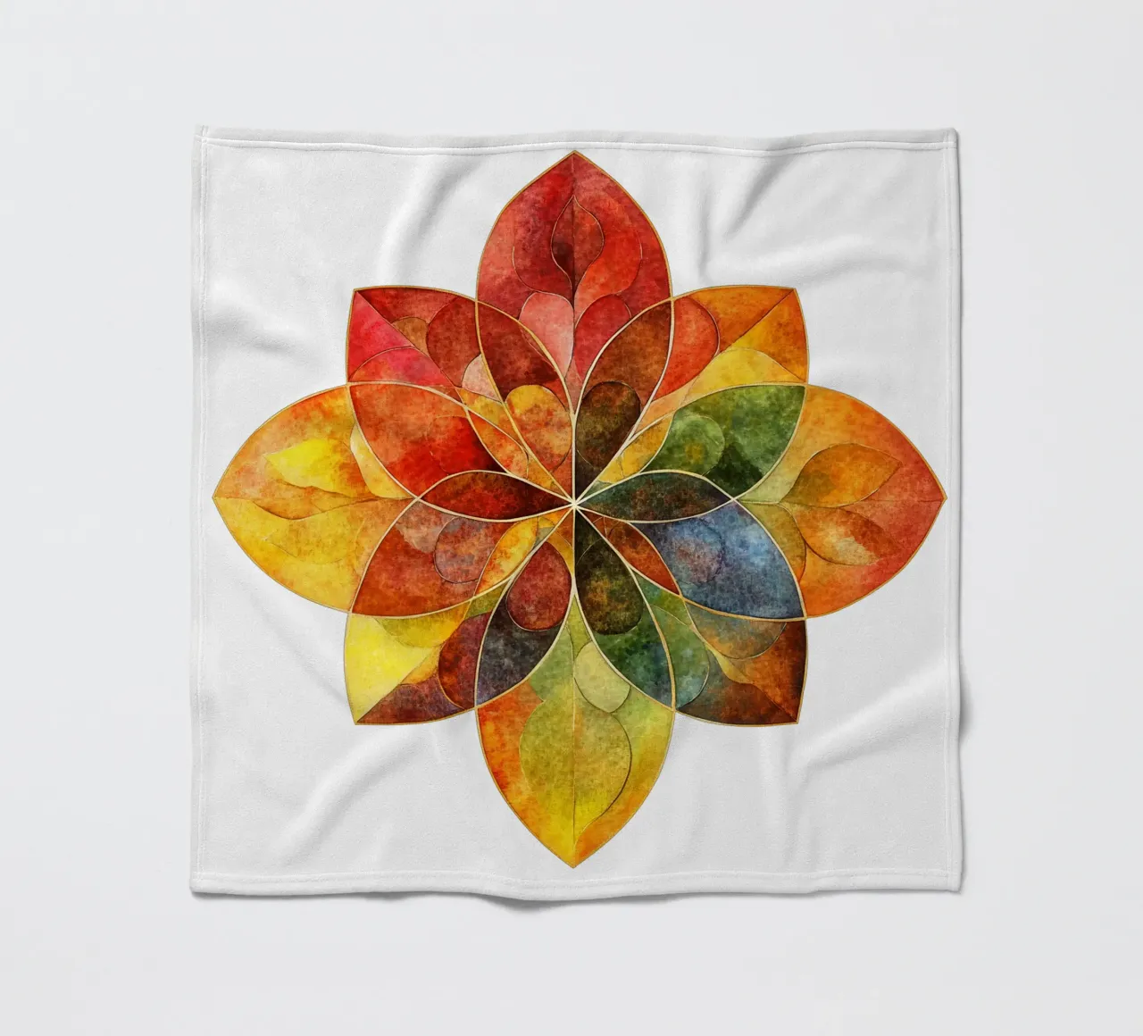Fall Mandala fleece blanket by Spiritual Touch