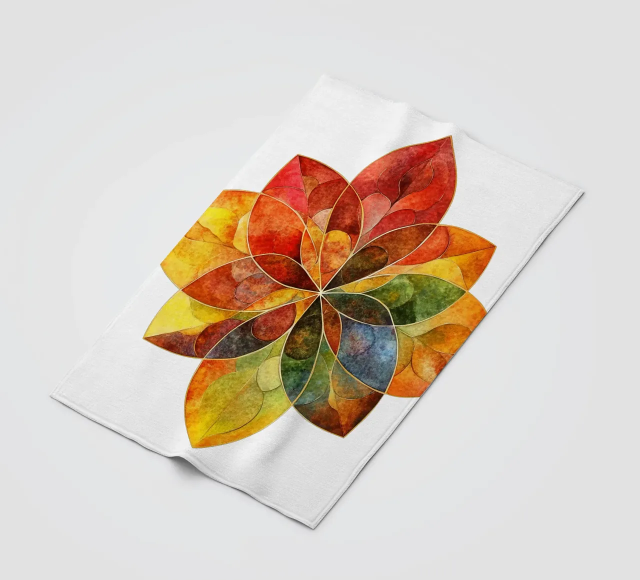 Fall Mandala fleece blanket by Spiritual Touch