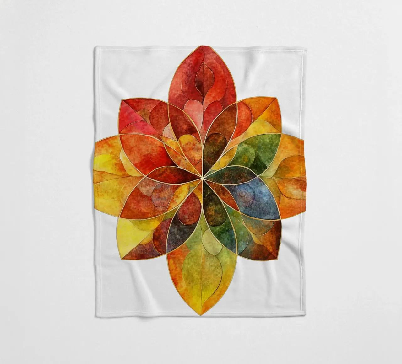 Fall Mandala fleece blanket by Spiritual Touch