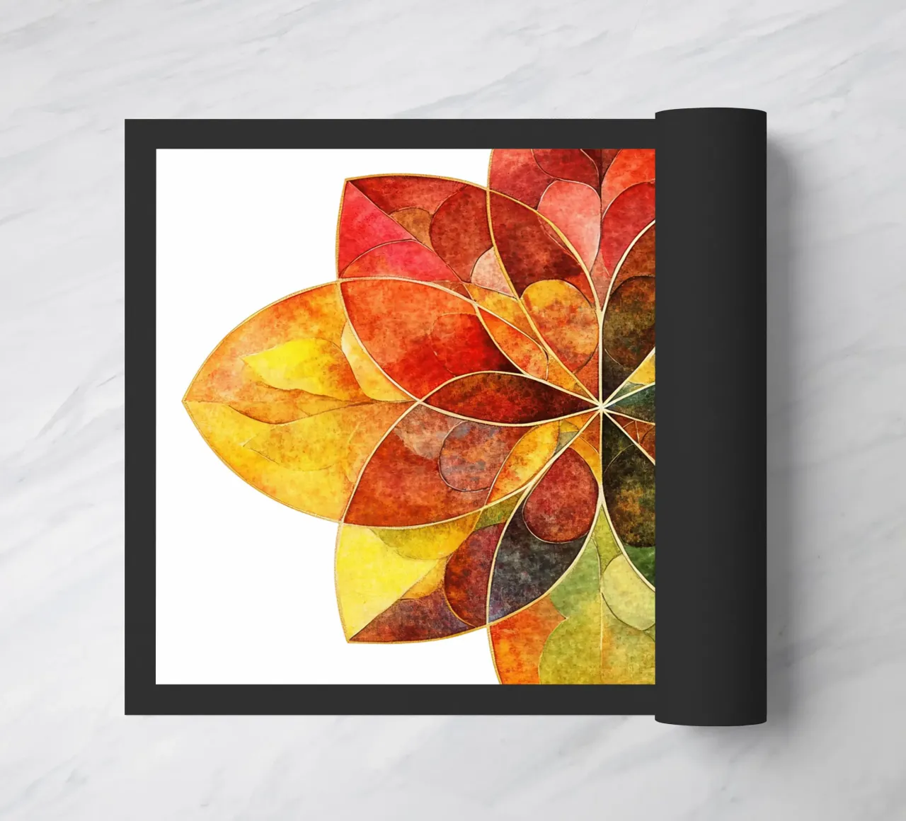 Fall Mandala doormat by Spiritual Touch