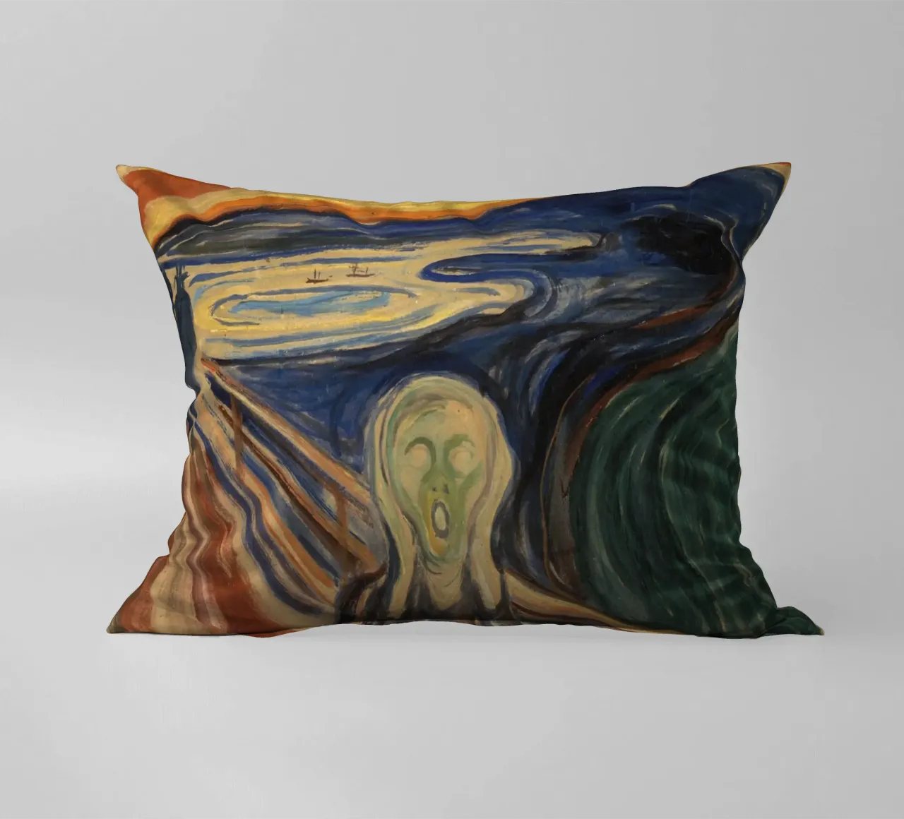 Edvard Munch L'urlo Espressionismo iconico Arte cuscino da NorwesClub