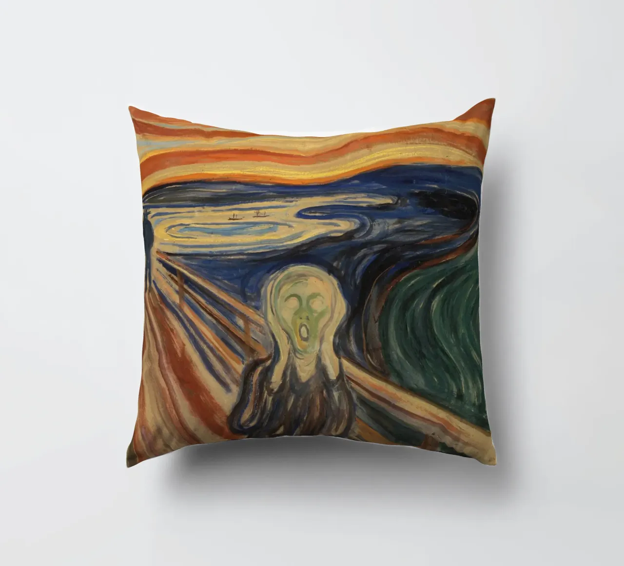 Edvard Munch L'urlo Espressionismo iconico Arte cuscino da NorwesClub
