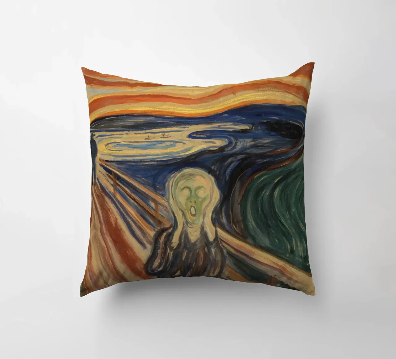 Edvard Munch L'urlo Espressionismo iconico Arte cuscino da NorwesClub