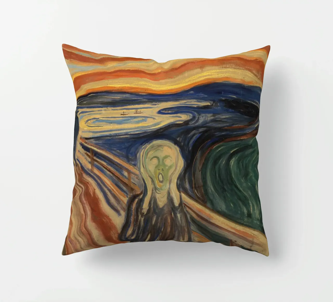 Edvard Munch L'urlo Espressionismo iconico Arte cuscino da NorwesClub