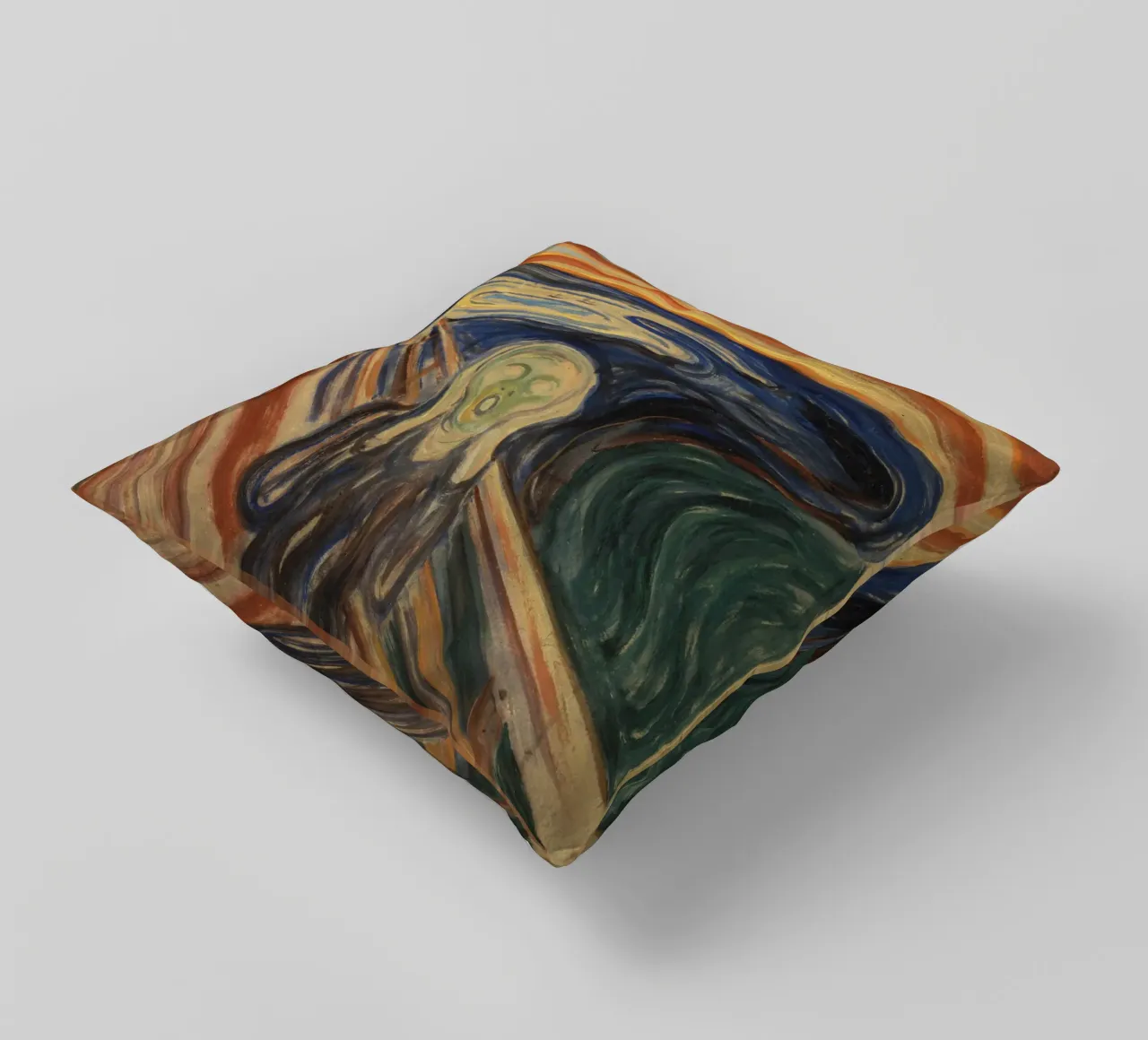 Edvard Munch L'urlo Espressionismo iconico Arte cuscino da NorwesClub