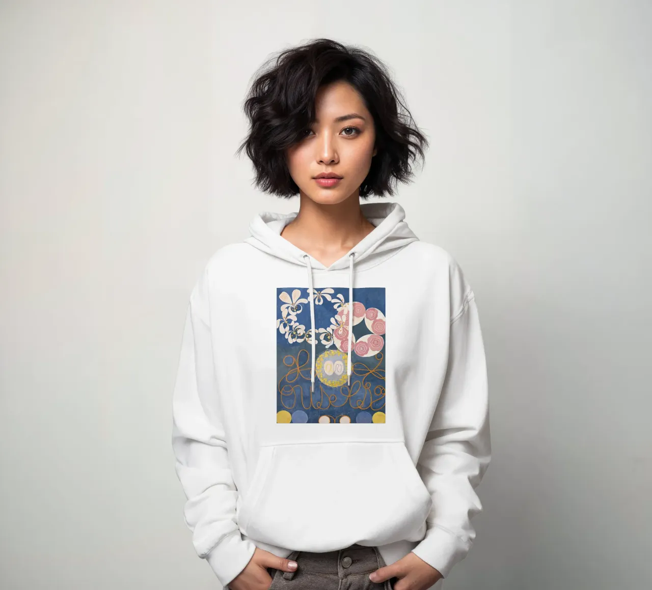 Hilma af Klint - I dieci più grandi n. 1 - Infanzia - 1907 felpa con cappuccio da 100 masterpieces