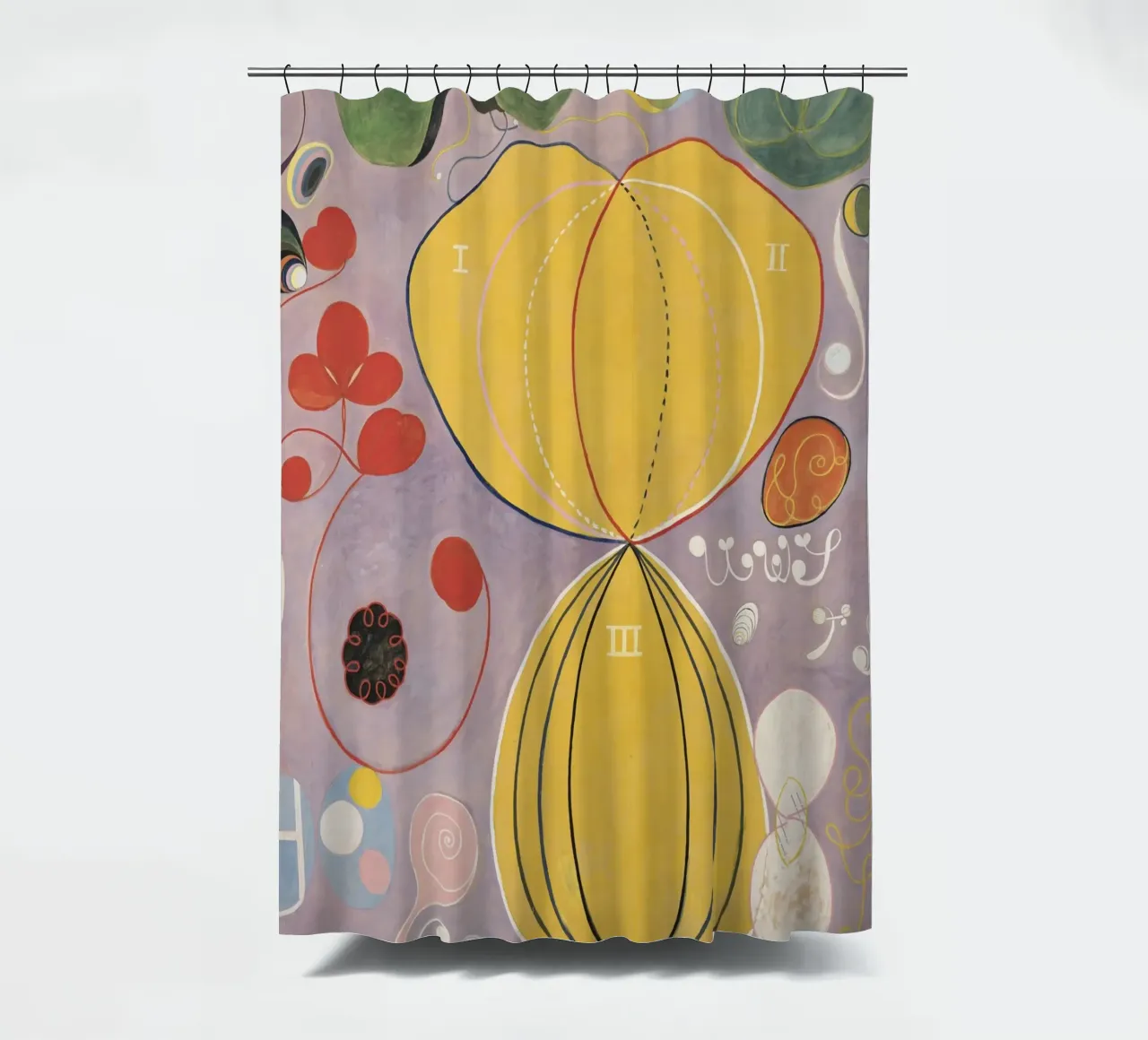 Hilma af Klint - Die zehn Größten Nr. 7 Erwachsensein 1907 Duschvorhang von 50 masterpieces