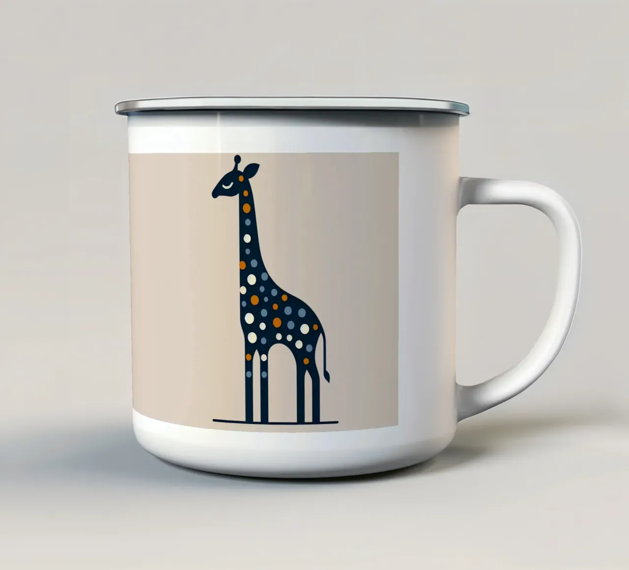 Giraffa tazza in smalto da Digital Naive
