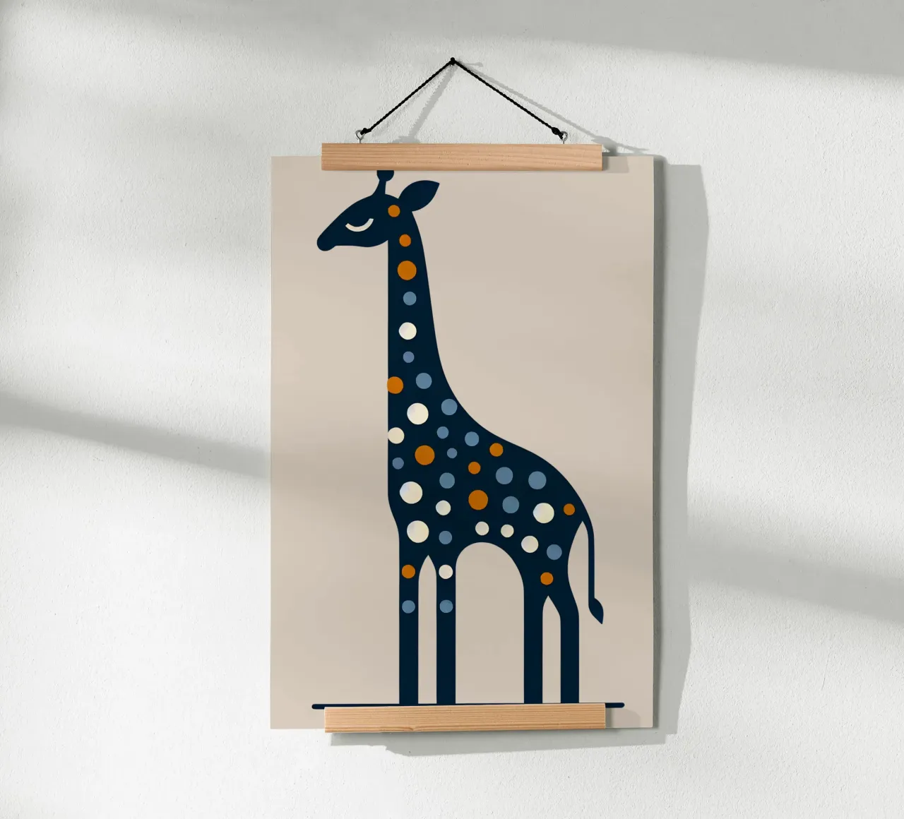 Giraffa poster con telaio in plastica da Digital Naive
