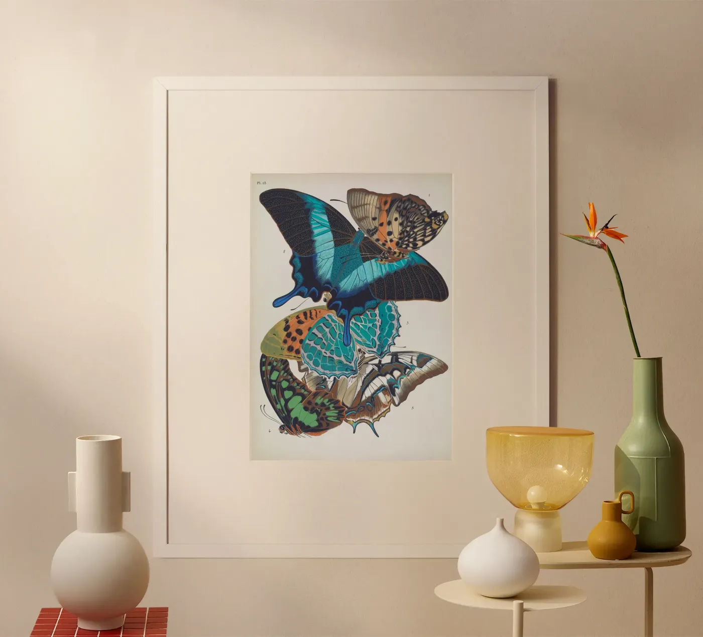 Vlindercollage poster da vintagebotanics