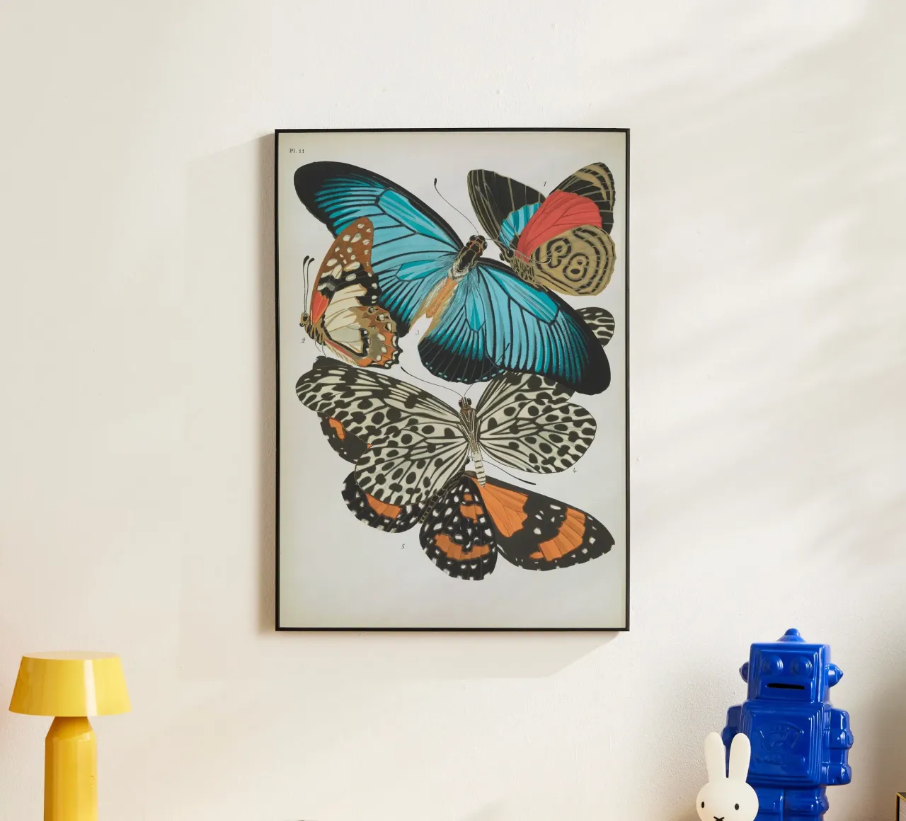 Vlindercollage alluminio dibond da vintagebotanics