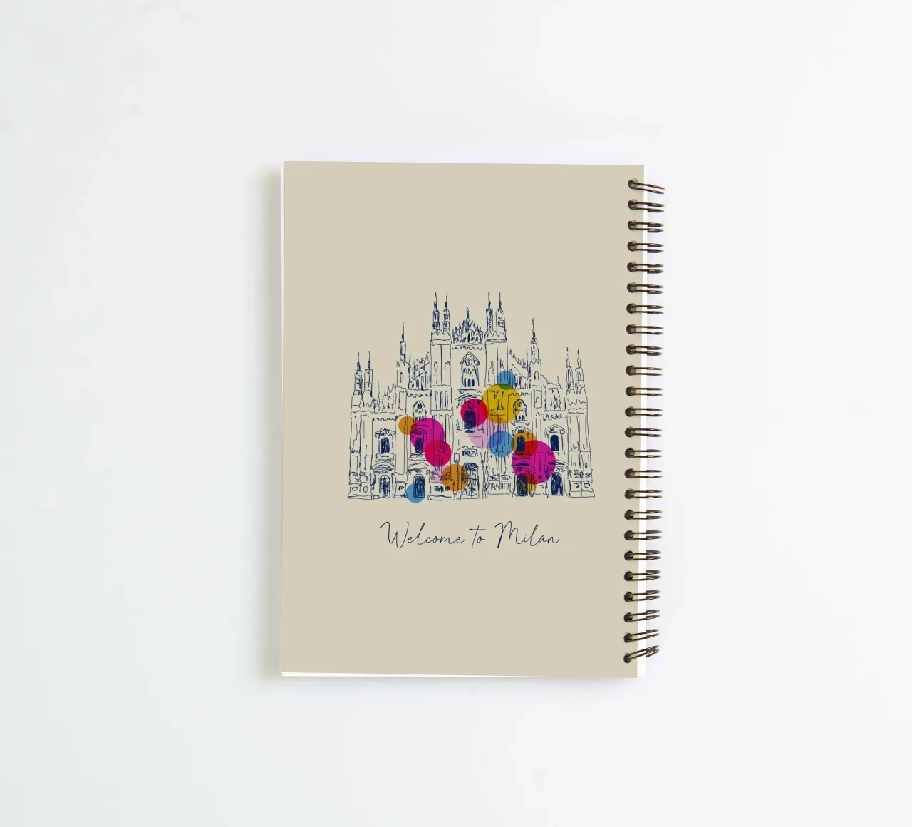 Milan in Lines spiral notebook by Indigo Rain