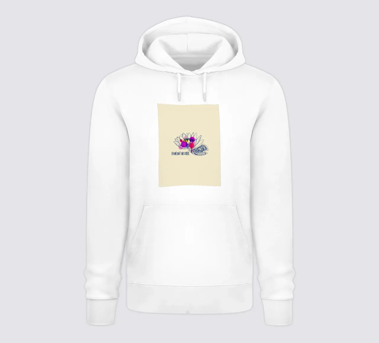 Modern Water Lily felpa con cappuccio da Indigo Rain