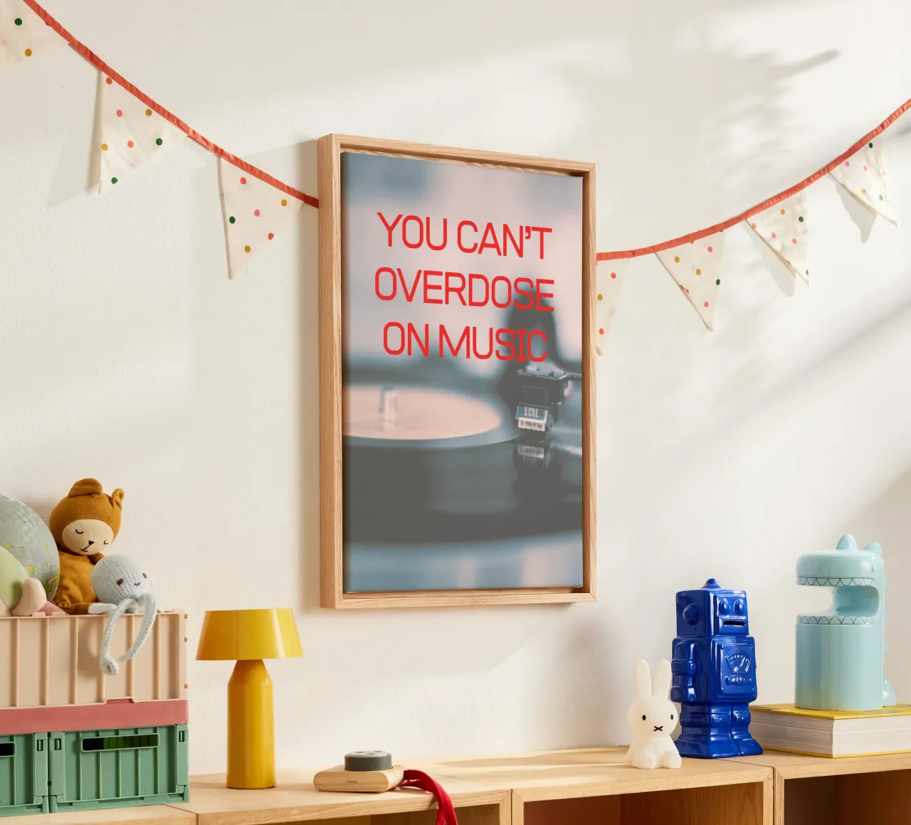 YOU CAN‘T OVERDOSE ON MUSIC canvas by Einfach Uebel