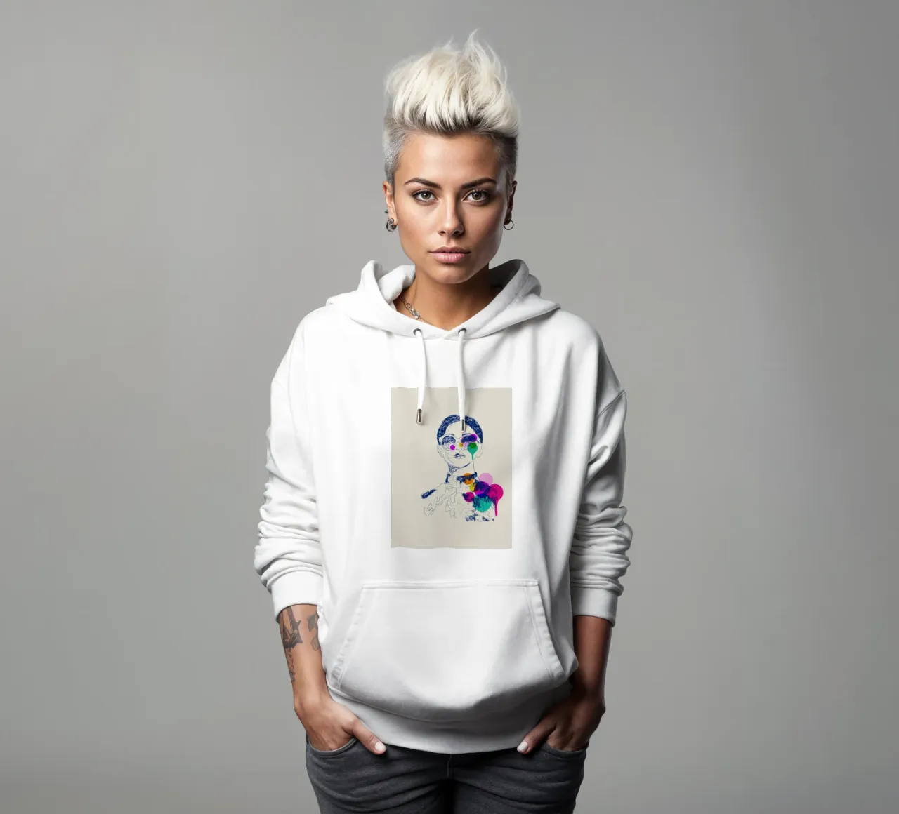 Retro Chic felpa con cappuccio da Indigo Rain
