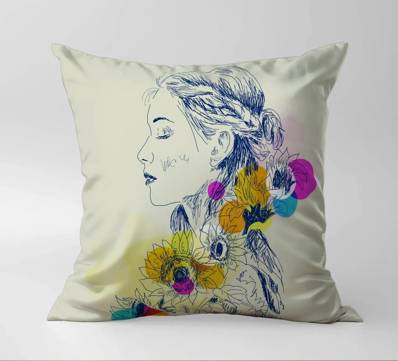 Sunflower Serenity cuscino da Indigo Rain