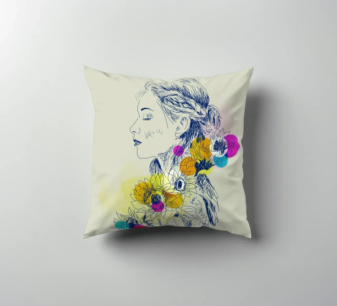 Sunflower Serenity cuscino da Indigo Rain