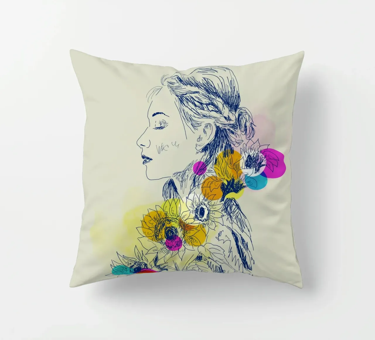 Sunflower Serenity cuscino da Indigo Rain