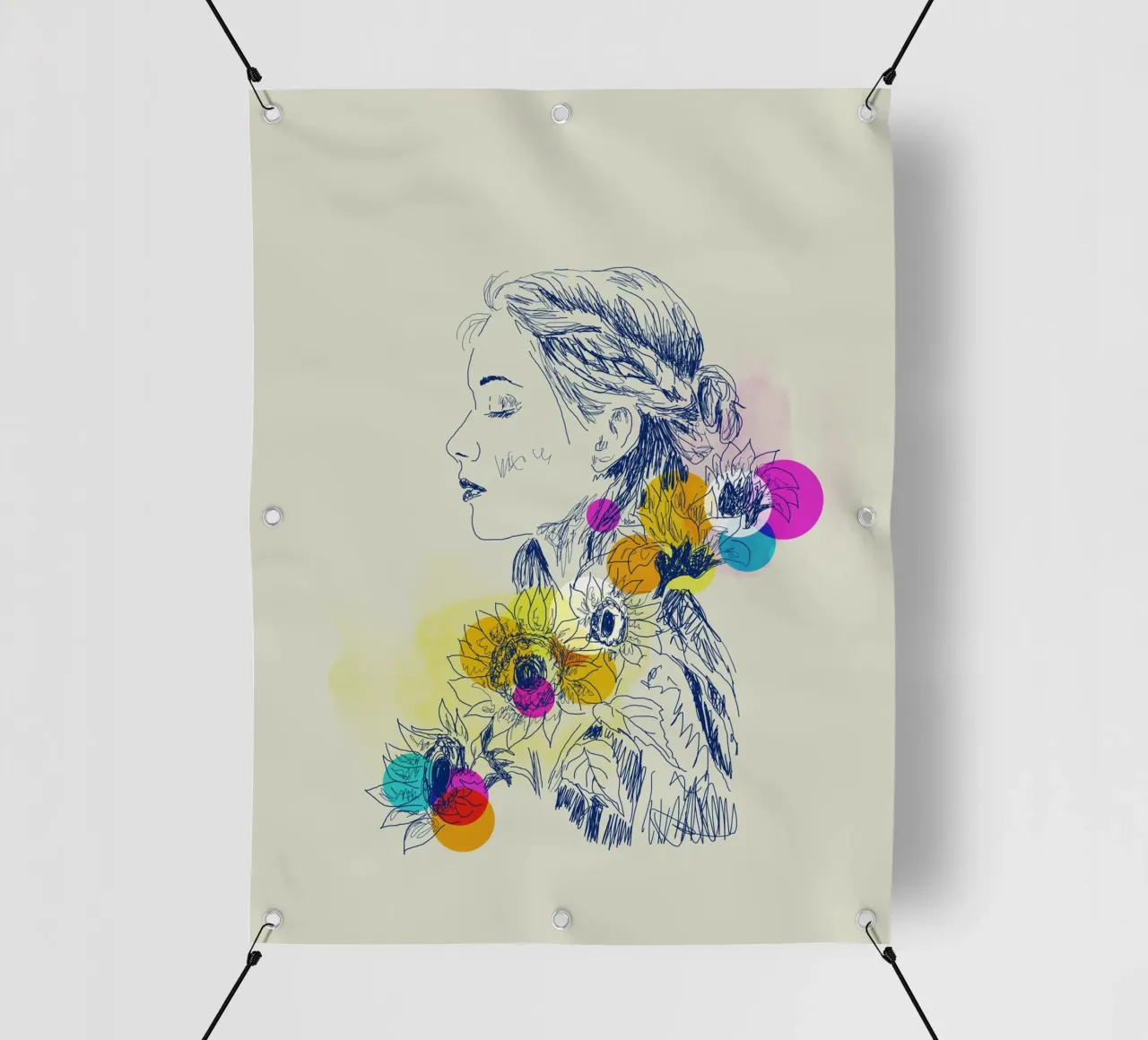 Sunflower Serenity telo in pvc da Indigo Rain