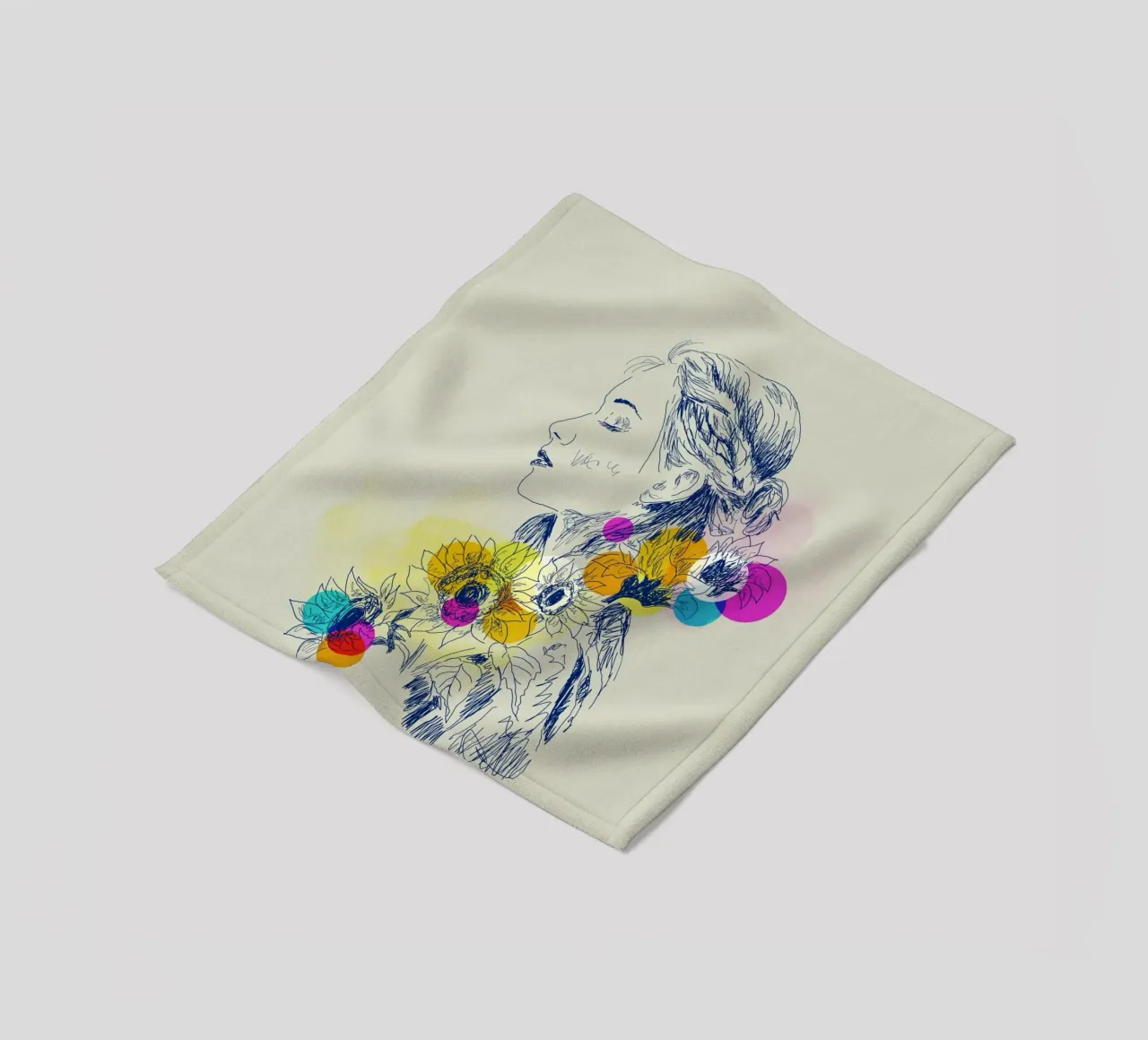 Sunflower Serenity coperta in pile da Indigo Rain