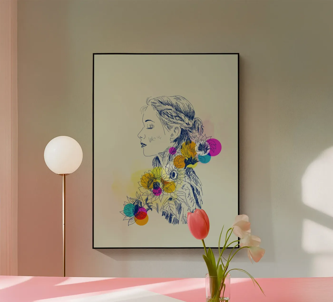 Sunflower Serenity Acryl-Glas von Indigo Rain