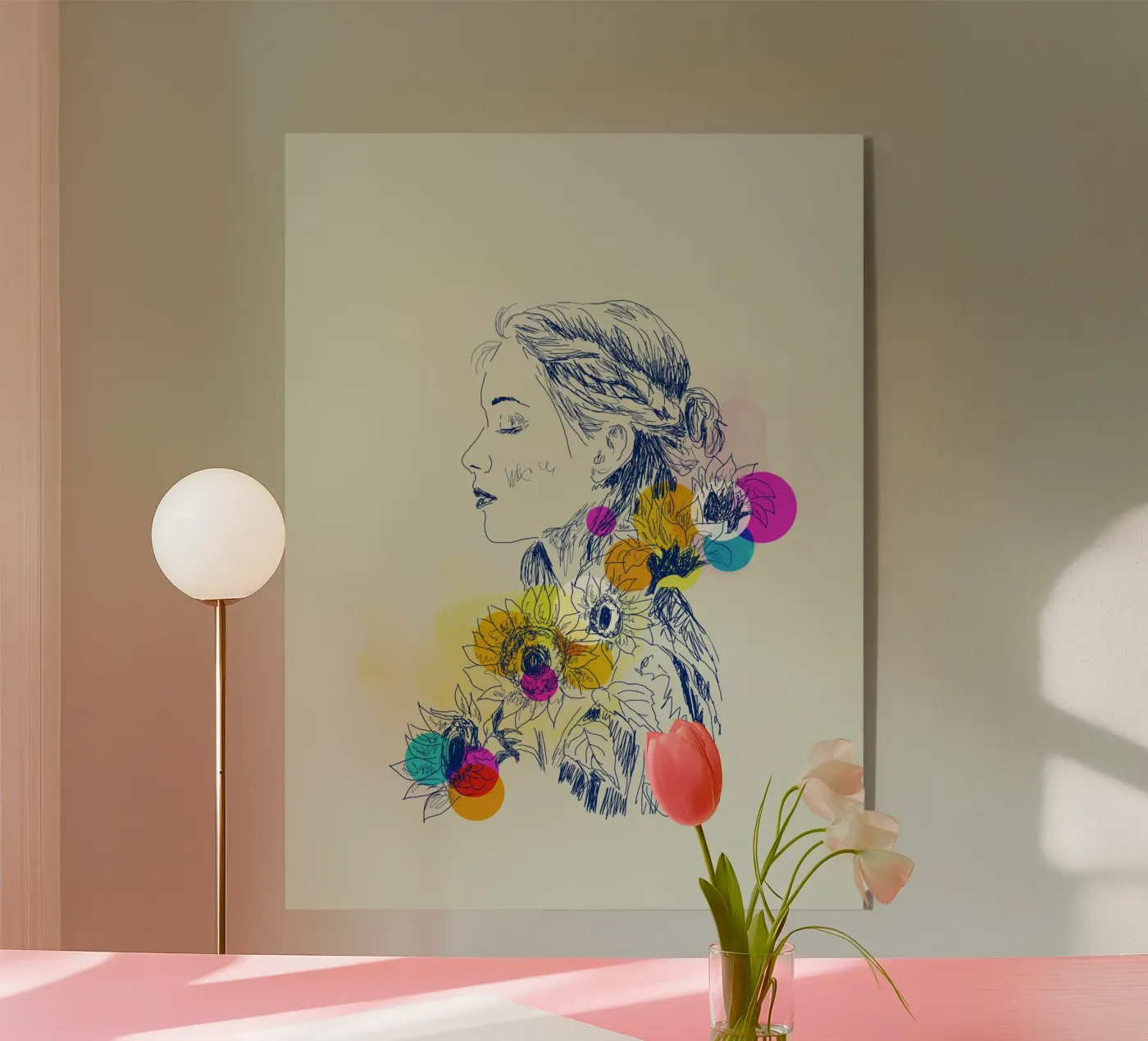 Sunflower Serenity Acryl-Glas von Indigo Rain