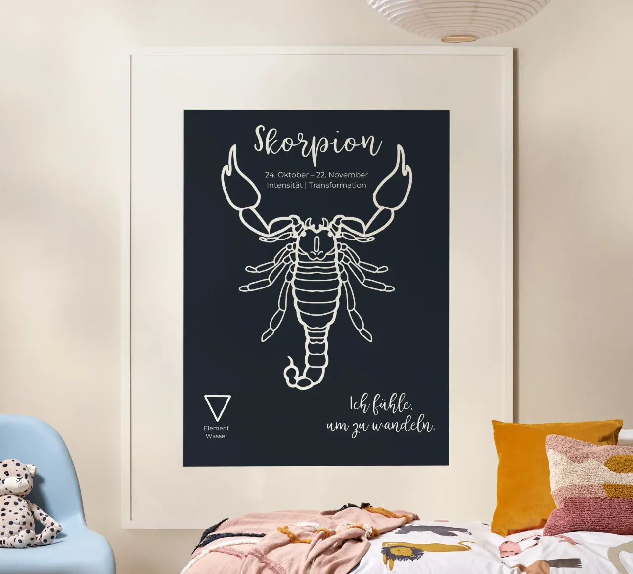 Scorpione (24 ottobre - 22 novembre) poster con telaio in alluminio da astrobrille