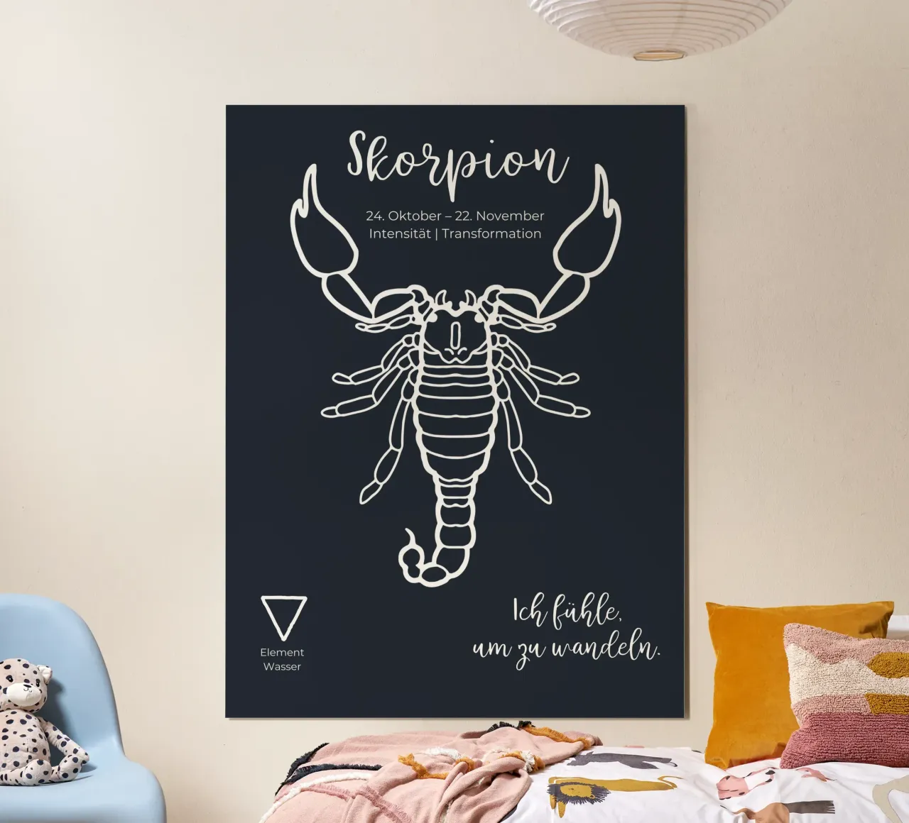 Scorpione (24 ottobre - 22 novembre) poster con telaio in alluminio da astrobrille