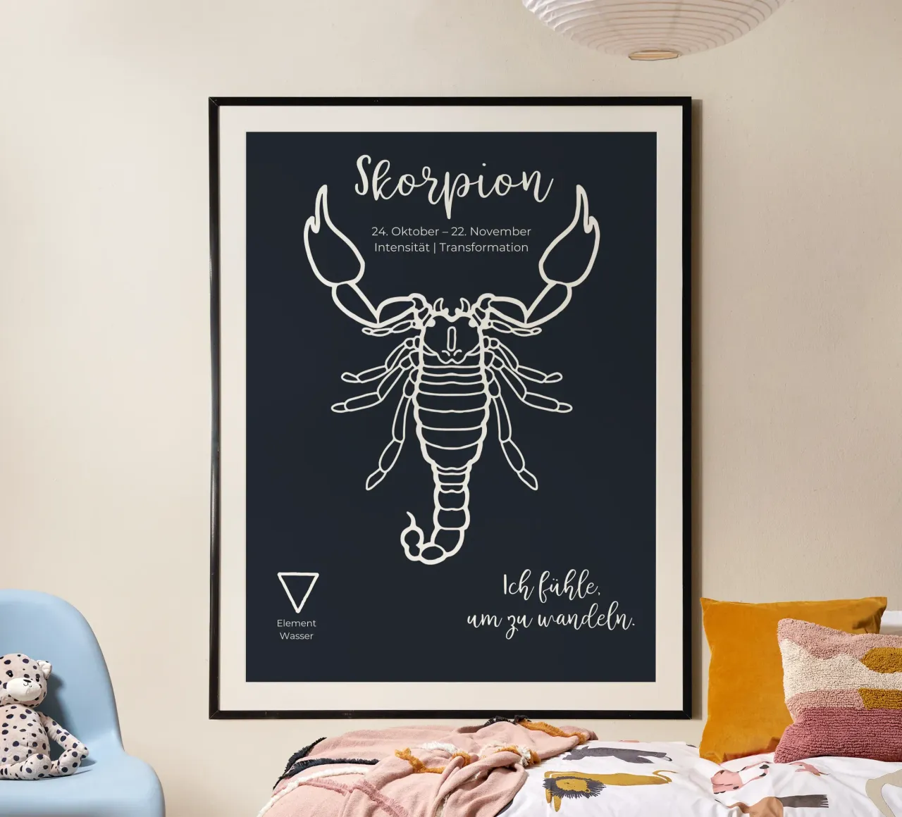 Scorpione (24 ottobre - 22 novembre) poster con telaio in alluminio da astrobrille