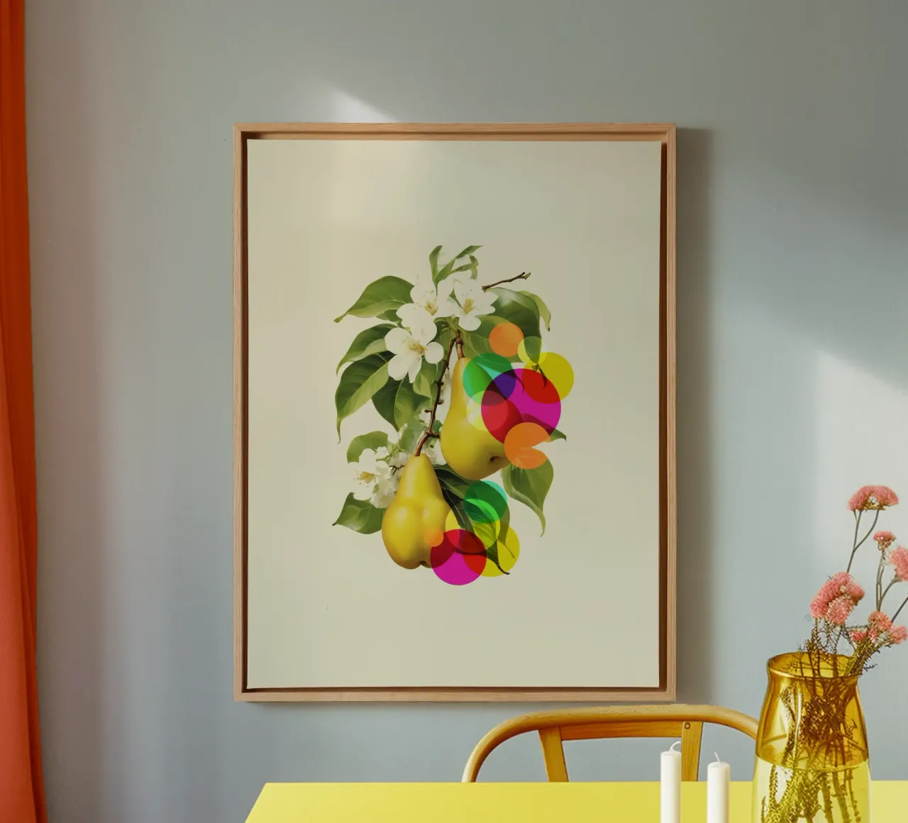 Modern Pear Art tela con Cornice a cassetta da Indigo Rain