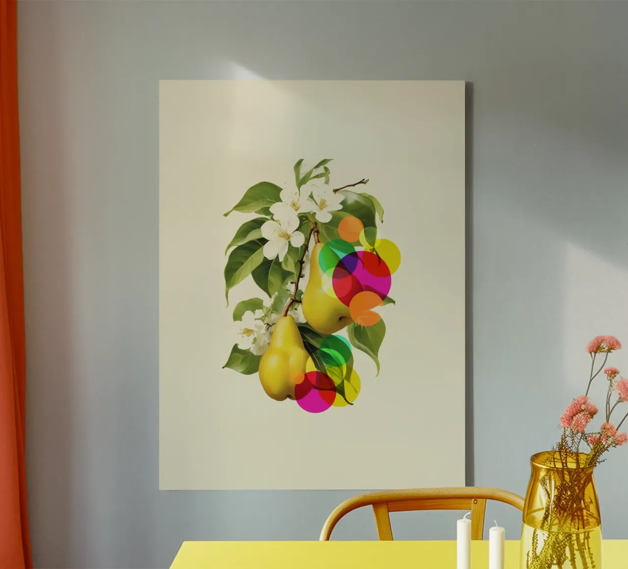 Modern Pear Art tela con Cornice a cassetta da Indigo Rain